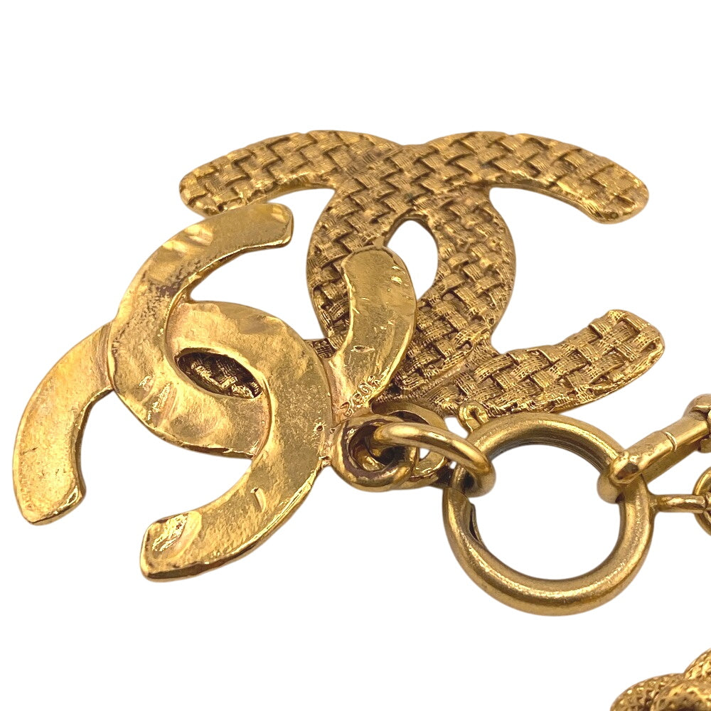 CHANEL Necklace 29 Gold Plated gold COCO Mark