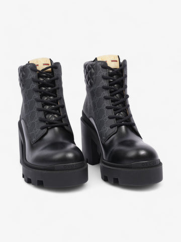 Gucci GG Ankle Boot 90 Black Leather EU 40 UK 7
