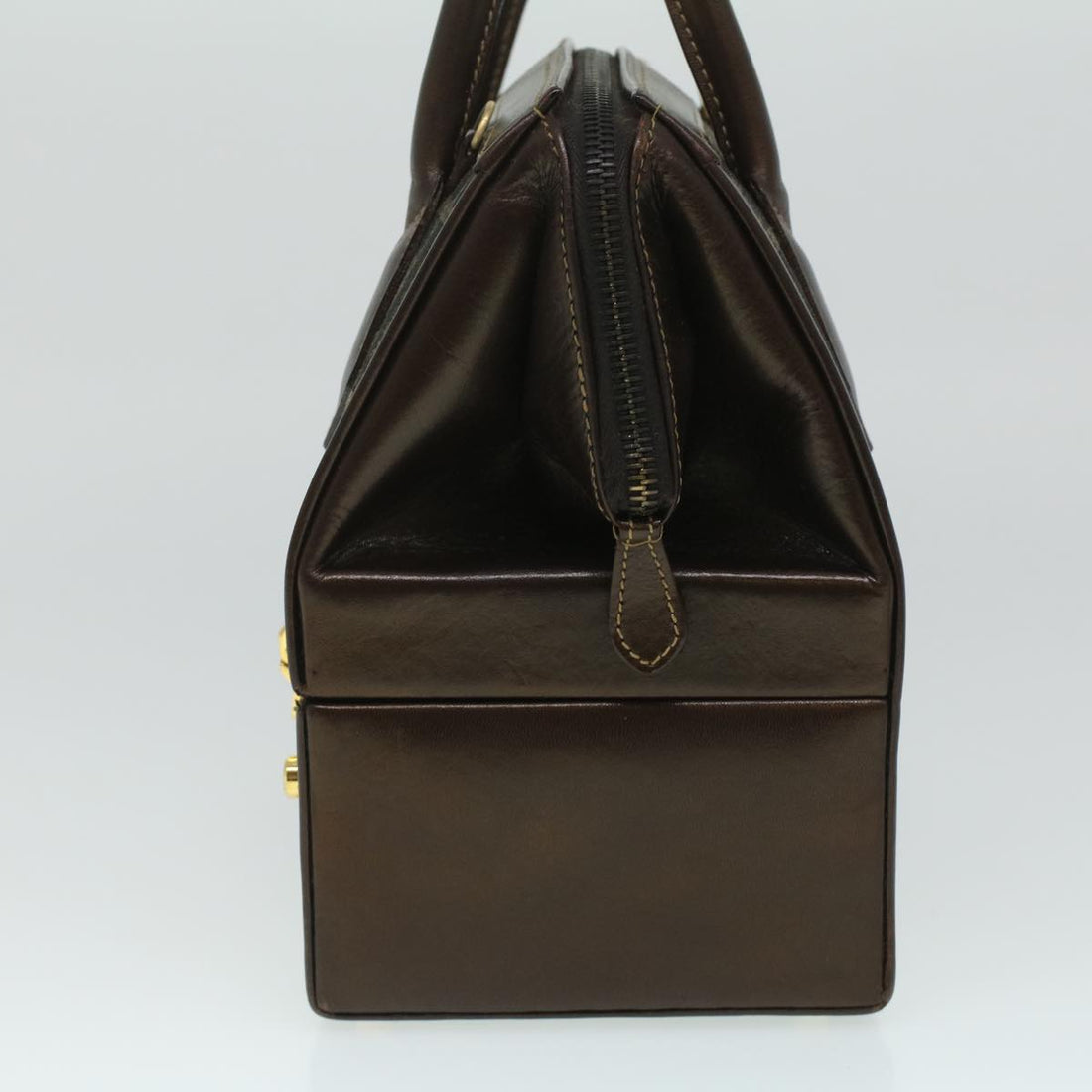 FENDI Zucca Canvas Hand Bag 2way Brown Black Auth am3888A