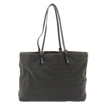 FENDI Zucchino Canvas Tote Bag Black  ar6460