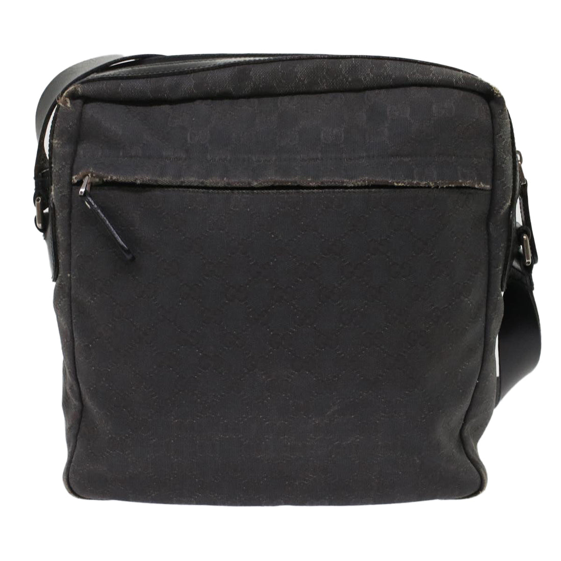 GUCCI GG Canvas Shoulder Bag Coated Canvas Leather 2Set Black Beige  bs7126