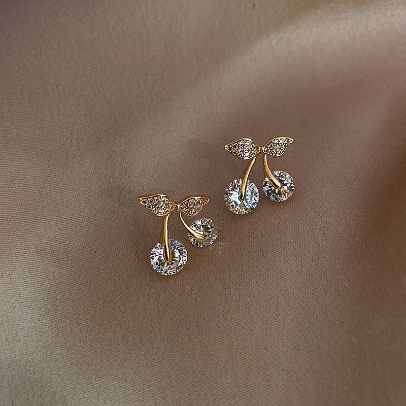 Crystal Cherry Earrings