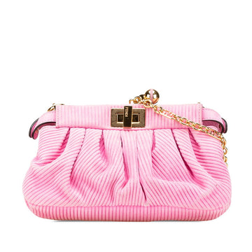 Fendi Peekaboo Click Suede Shoulder Bag