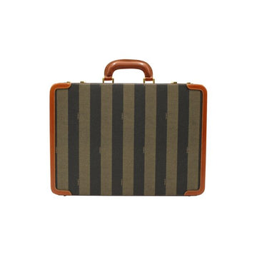FENDI   Leather & Striped Fabric Briefcase