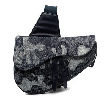 Dior Saddle ×Peter Doig Denim Leather Shoulder Bag
