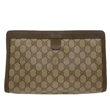 GUCCI GG Canvas Web Sherry Line Clutch Bag Beige Red 5601012  ep1196