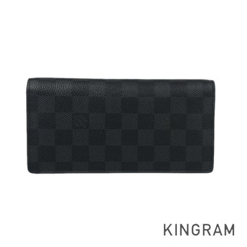 LOUIS VUITTON Damier Graphite Portefeuille Brazza N62665 Long wallet bifold