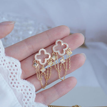 Gold Tassel Mia Earrings