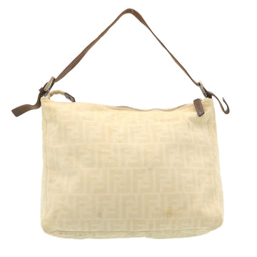 FENDI Zucca Canvas Mamma Baguette Shoulder Bag Beige  am2225g