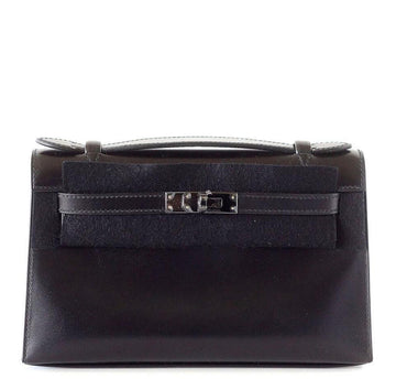 Hermès Pochette Kelly Black Special Order Bag