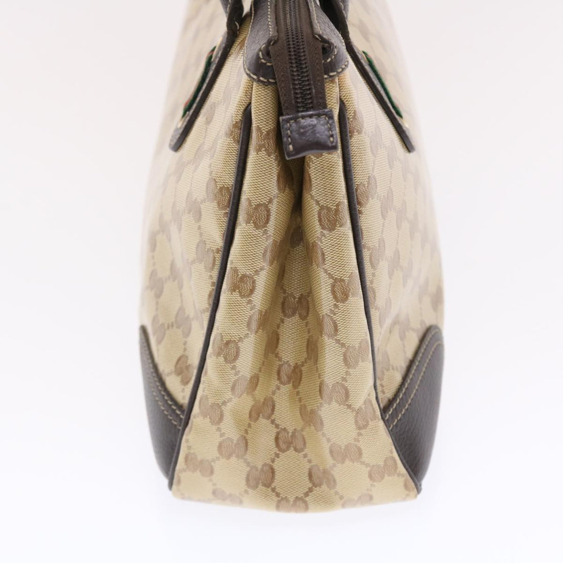 GUCCI GG Crystal Canvas Web Sherry Line Shoulder Bag Beige 293599  hk775