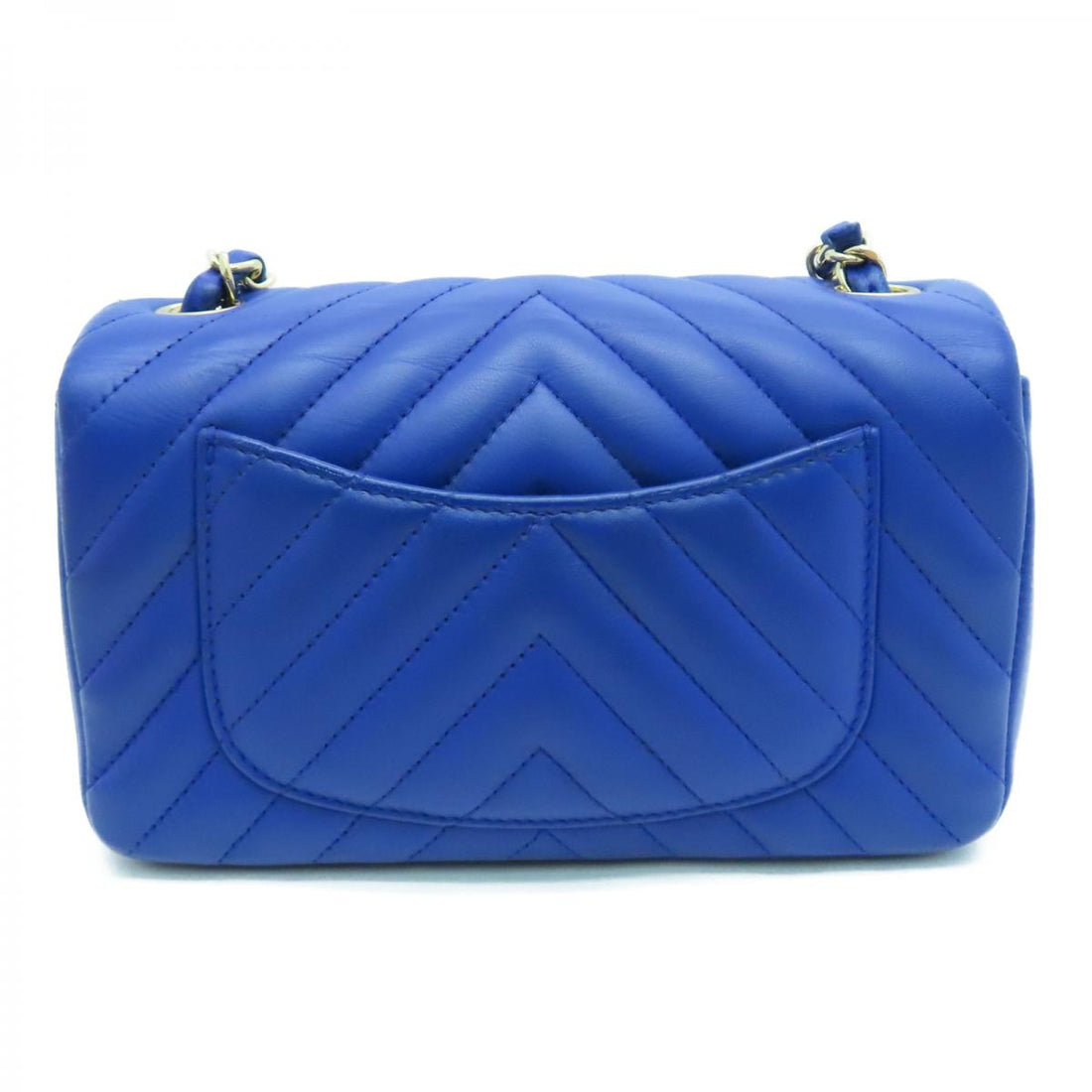 Chanel Mini Chevron Blue Bag