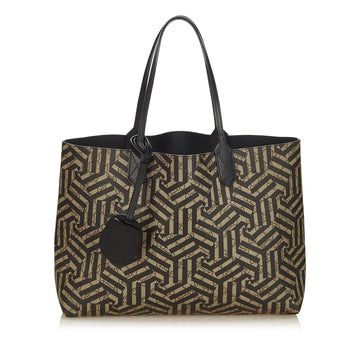 Pre-Loved Gucci Black Coated Canvas Fabric GG Caleido Reversible Tote Italy
