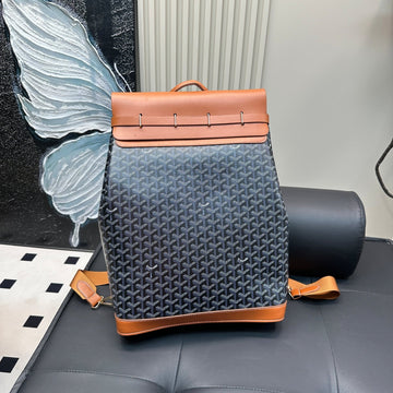 CISALPIN BACKPACK 45 IN BROWN GOYARDINE CANVAS AND CALFSKIN by House Of Sarah