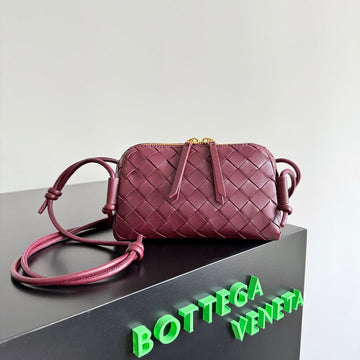 CONCERT POUCH 18.5 IN BURGUNDY LAMBSKIN House Of Sarah Bags