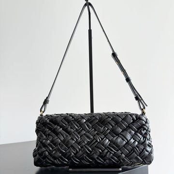 KELIMERO CHA-CHA CLUTCH 28.5 IN BLACK LAMBSKIN House Of Sarah Bags
