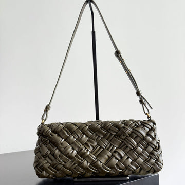 KELIMERO CHA-CHA CLUTCH 28.5 IN DARK GREEN LAMBSKIN House Of Sarah