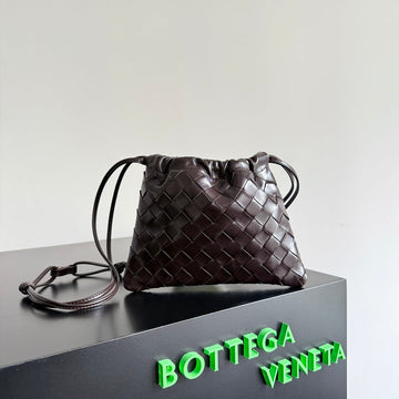 SMALL DUSTBAG 21 IN DARK BROWN LAMBSKIN House Of Sarah