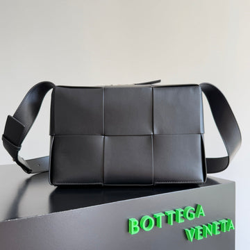 BOTTEGA VENETA 25S ARCO BAG 28 IN BLACK CALFSKIN SILVER HARDWARE by House Of Sarah