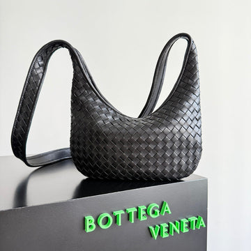 BOTTEGA VENETA 25S VENETO BAG 27 IN BLACK CALFSKIN SILVER HARDWARE House Of Sarah