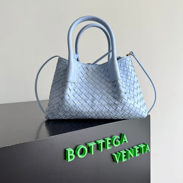BOTTEGA VENETA 25S SMALL PINACOTECA REVERSIBLE BAG 24 IN LIGHT BLUE CALFSKIN by House Of Sarah