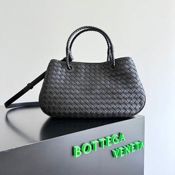 BOTTEGA VENETA 25S BASKET BAG 31 IN BLACK CALFSKIN GOLD HARDWARE by House Of Sarah