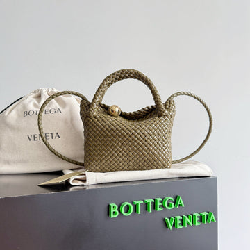 BOTTEGA VENETA 25S MINI TOSCA 20 IN DARK OLIVE BROWN CALFSKIN House Of Sarah Bags