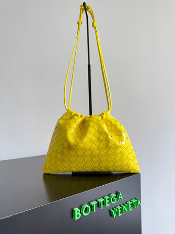 BOTTEGA VENETA 25S DUSTBAG MEDIUM 32 IN LEMON YELLOW CALFSKIN by House Of Sarah