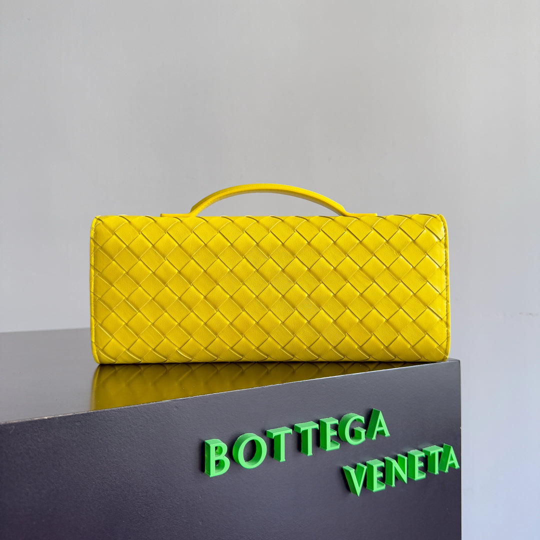 BOTTEGA VENETA 25S LONG CLUTCH ANDIAMO 31 IN LEMON YELLOW CALFSKIN House Of Sarah