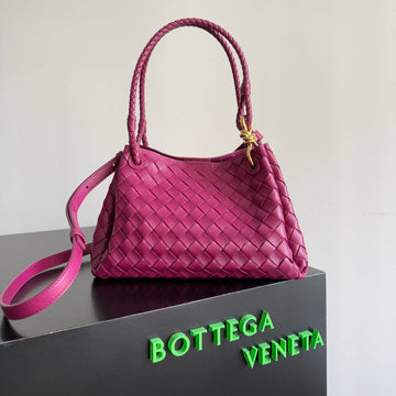 BOTTEGA VENETA 25S SMALL PARACHUTE 29 IN RASPBERRY PINK CALFSKIN GOLD HARDWARE by House Of Sarah