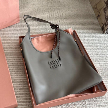 IVY TOTE BAG 35 IN GRAY CALFSKIN House Of Sarah