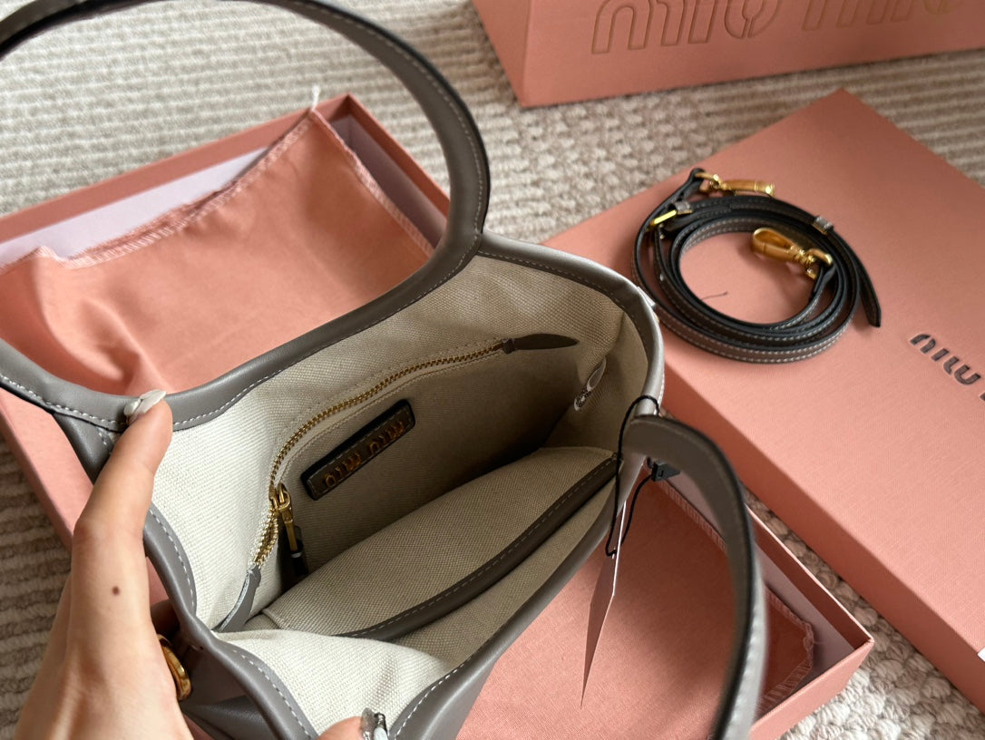 IVY SMALL TOTE BAG 22 IN GRAY CALFSKIN House Of Sarah Bags