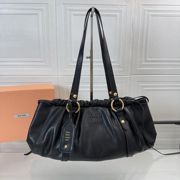 JOIE NAPPA SHOULDER BAG 44 IN BLACK CALFSKIN House Of Sarah