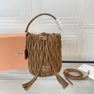 MATELASSÉ HANDBAG 20 IN BROWN LAMBSKIN House Of Sarah