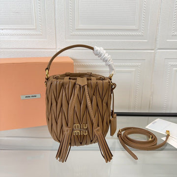 MATELASSÉ SMALL HANDBAG 17 IN BROWN LAMBSKIN House Of Sarah