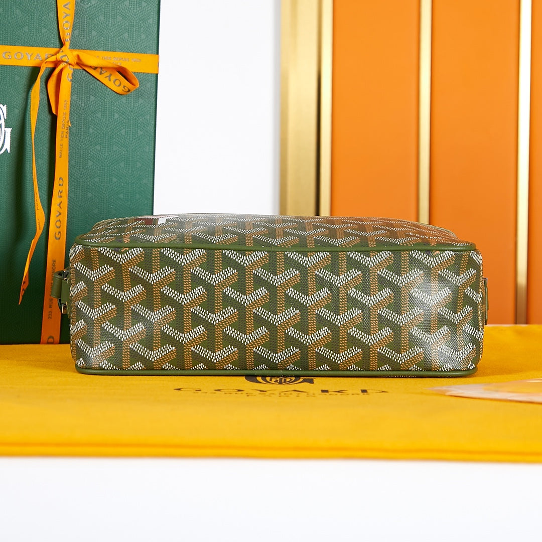 CAP-VERT PM BAG 22 IN WOODLAND GREEN GOYARDINE CANVAS House Of Sarah Bags