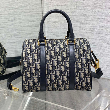 GROOVE 25 BAG IN BLACK MIX BEIGE OBLIQUE MONOGRAM JACQUARD By House Of Sarah