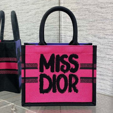 BOOK TOTE 26 CM IN COLORFUL CANVAS 226509 House Of Sarah