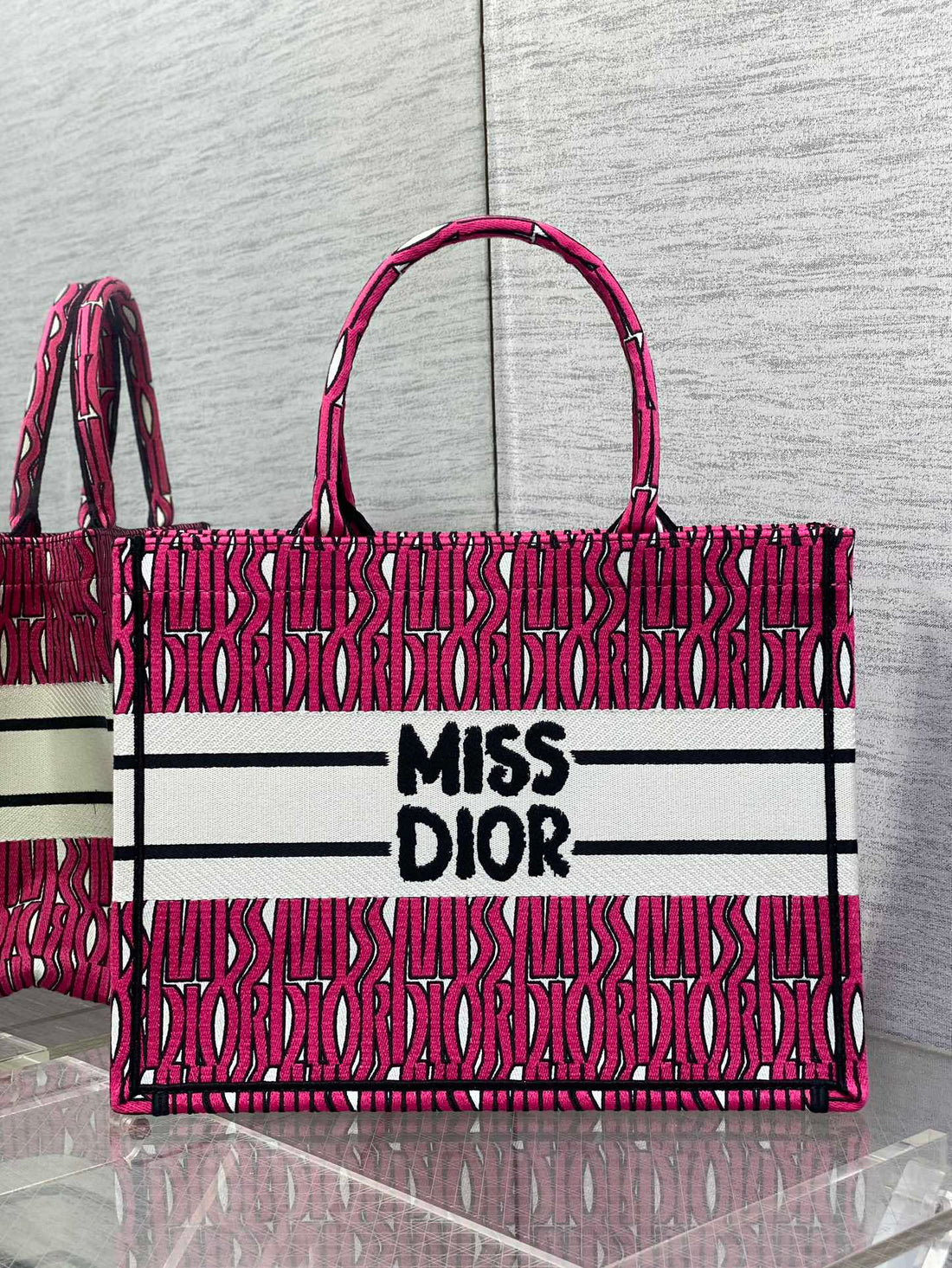 MISS TOTE 36 IN MAGENTA PURPLE CANVAS By House Of Sarah