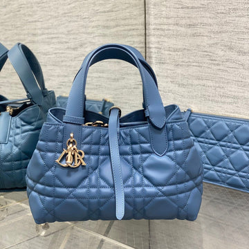 ALWAYS MINI 23 BAG IN AZURE BLUE MACROCANNAGE CALFSKIN By House Of Sarah