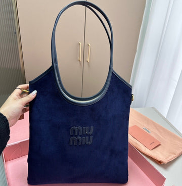 IVY TOTE BAG 34 IN NAVY CORDUROY House Of Sarah