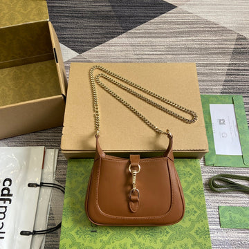 JACKIE NOTTE MINI BAG 19 IN TAWNY BROWN CALFSKIN GOLD HARDWARE House Of Sarah