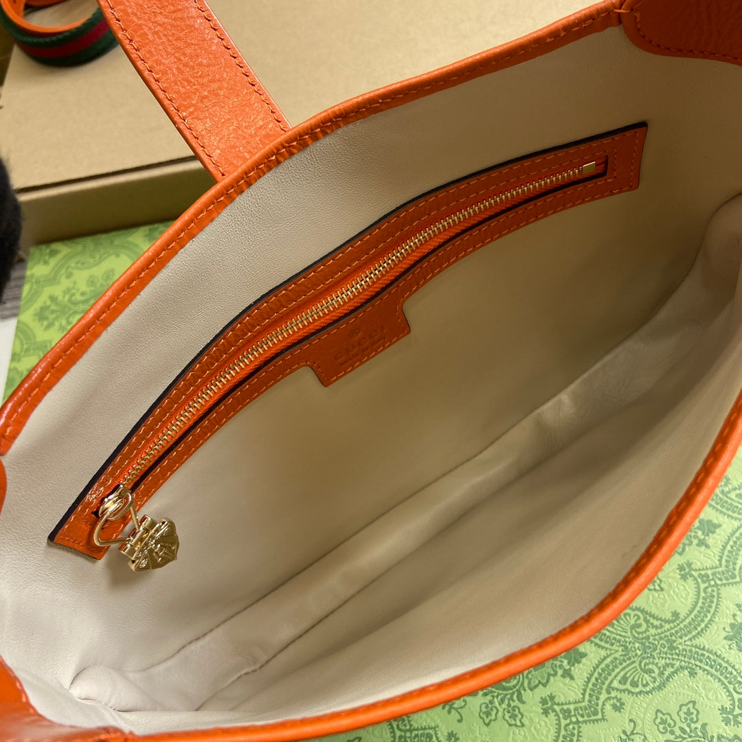 JACKIE SMALL SHOULDER BAG 27 IN ORANGE CRACKED LACQUER CALFSKIN GOLD HARDWARE House Of Sarah