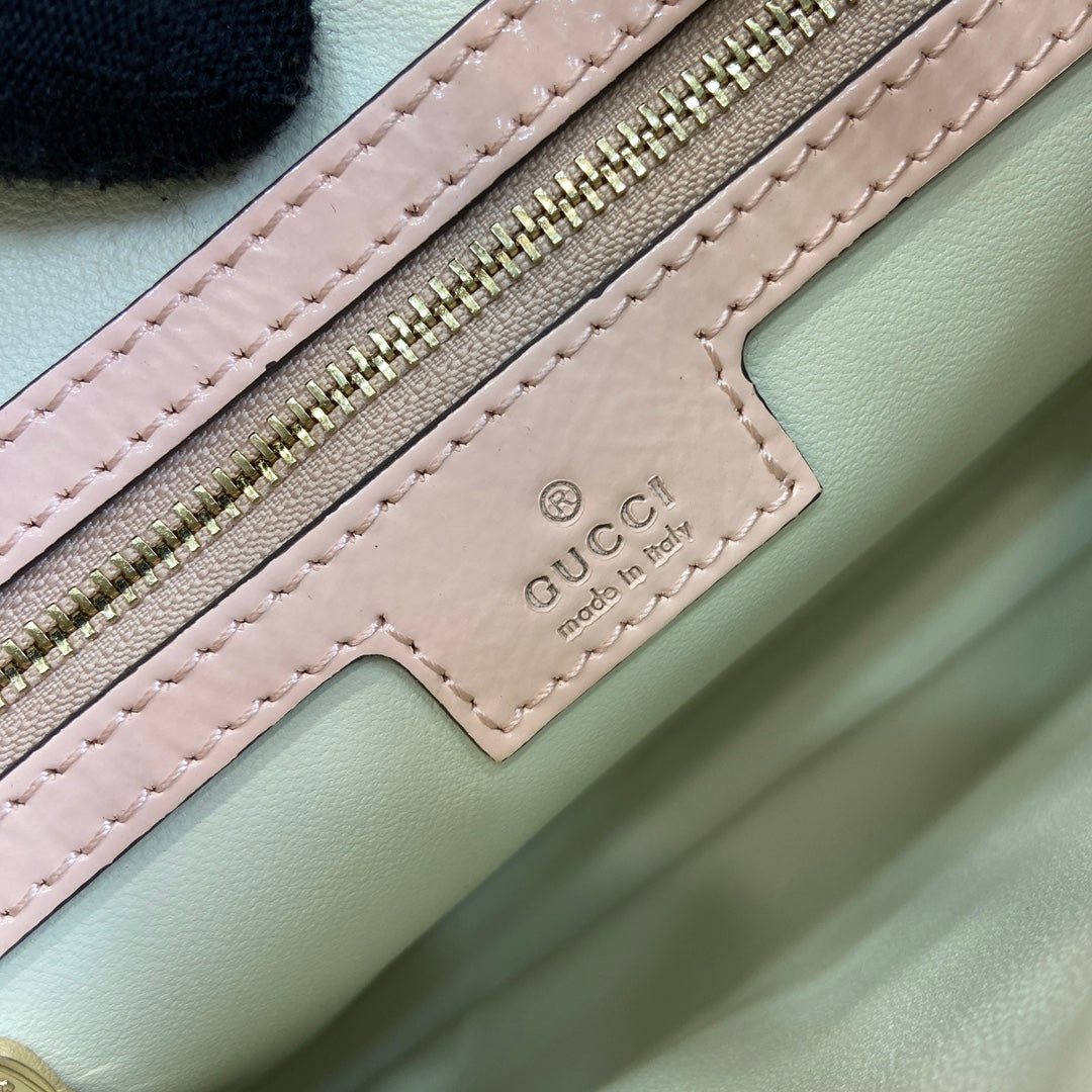 JACKIE SMALL SHOULDER BAG 27 IN LIGHT PINK CRACKED LACQUER CALFSKIN GOLD HARDWARE by House Of Sarah