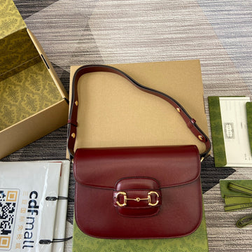 HORSEBIT 1955 SHOULDER BAG 25 IN WINE RED LAMBSKIN GOLD HARDWARE House Of Sarah Bags