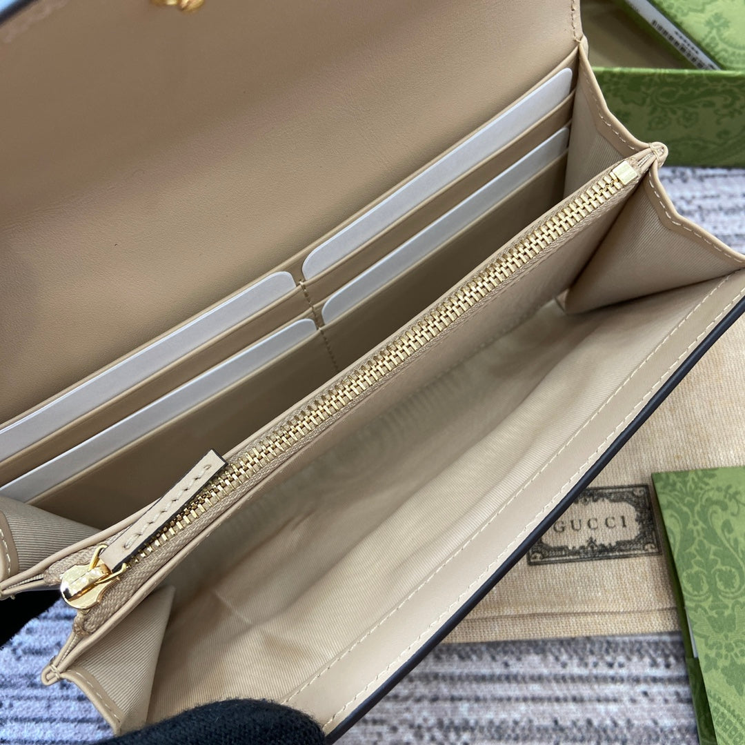 CONTINENTAL WALLET 19 IN LIGHT YELLOW EMBOSSED CALFSKIN GOLD HARDWARE House Of Sarah