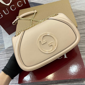BLONDIE SMALL SHOULDER BAG 26 IN BEIGE CALFSKIN GOLD HARDWARE House Of Sarah Bags