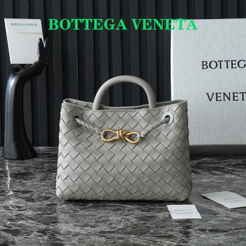 BV SMALL ANDIAMO 25CM GREY LAMBSKIN House Of Sarah