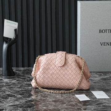 LAUREN 1980 BAG 31 IN MELON PINK LAMBSKIN GOLD STRAP House Of Sarah