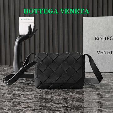 BOTTEGA VENETA 25S DIAGO 22 IN BLACK CALFSKIN SILVER HARDWARE House Of Sarah